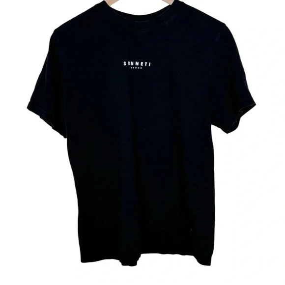 Sonneti London black T-shirt size large - Picture 1 of 4